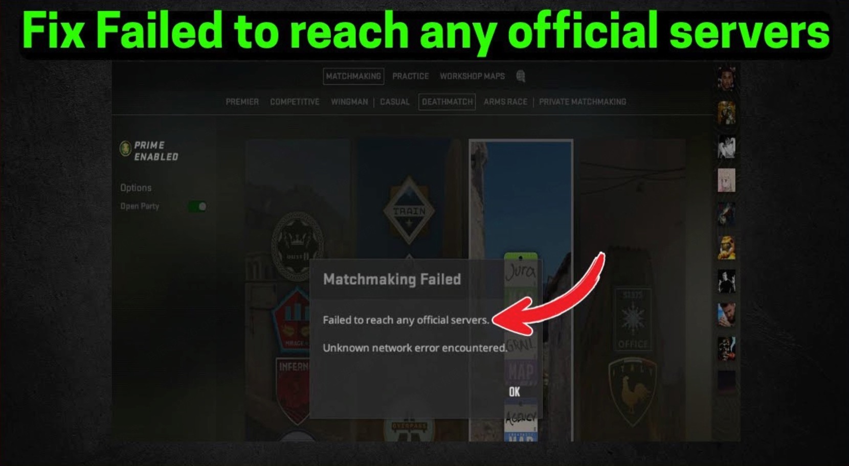 CS2: "Failed to Reach Any Official Servers" Fehler beheben