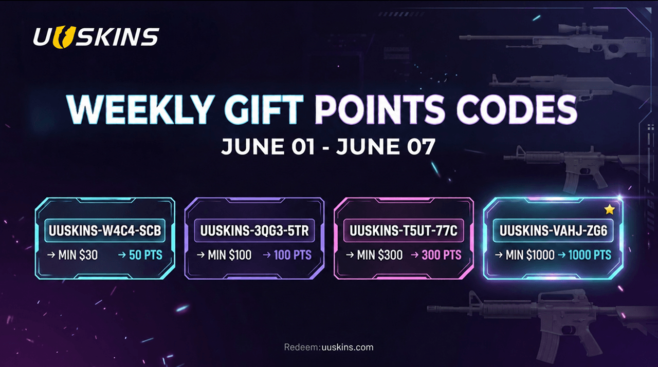 Codes de points cadeaux UUSKINS de cette semaine