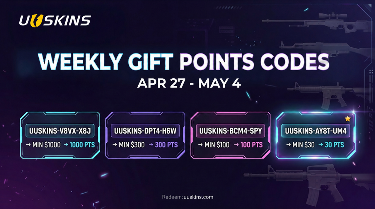 UUSkins Gift Points Codes This Week